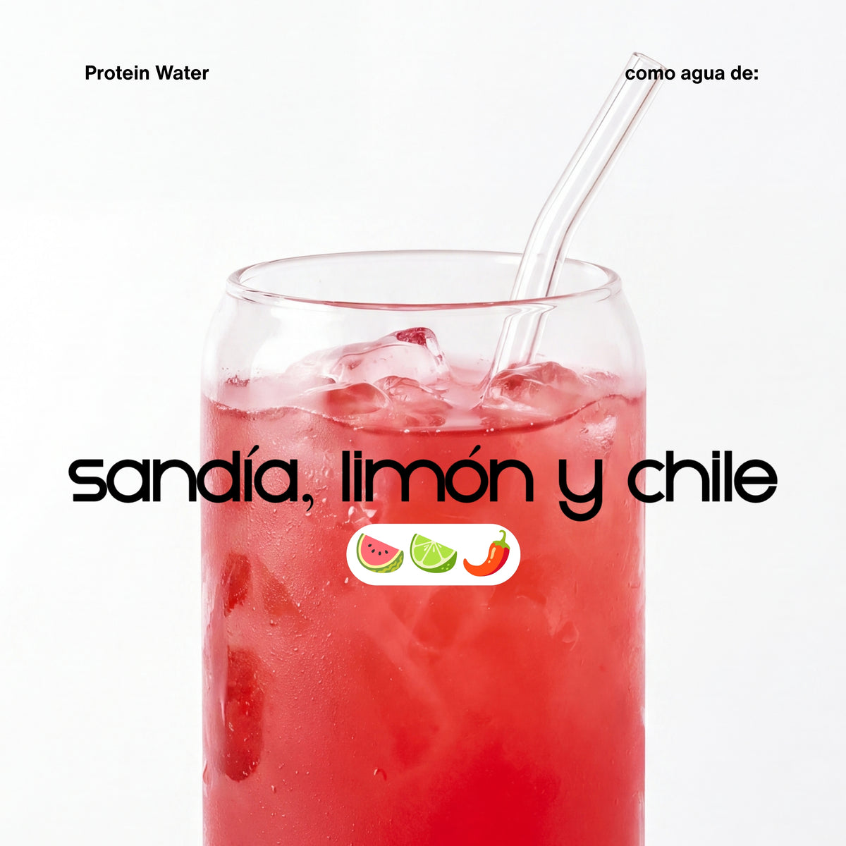 protein water sandía, limón y chile